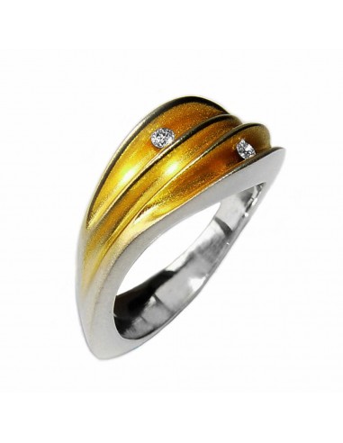 Bague "Shell" 2 diamants Profitez des Offres !