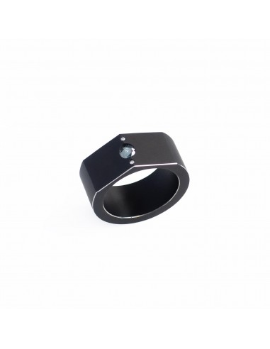 Bague H noire Diamant Bleu et blancs online