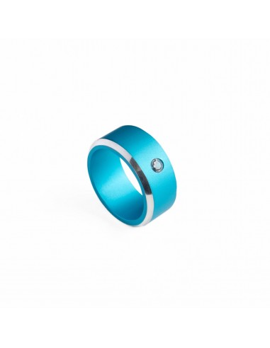 Bague H bleue Spinelle bleu Pour