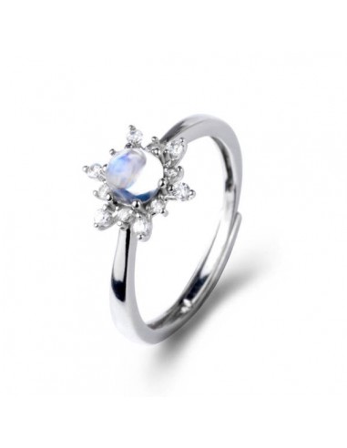 Bague Pierre de Lune femme "Rayons Lunaires" Les êtres humains sont 