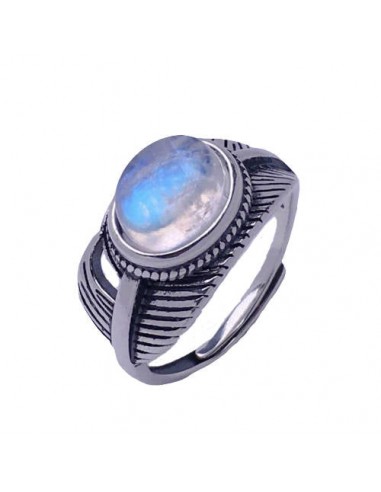 Bague cabochon Pierre de Lune "Angélique" soldes