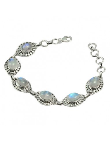 Bracelet Pierre de Lune bleu''Gallica'' en stock