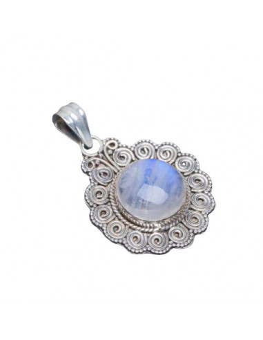 Pendentif Pierre de Lune véritable argent ''Linga'' Comparez plus de prix