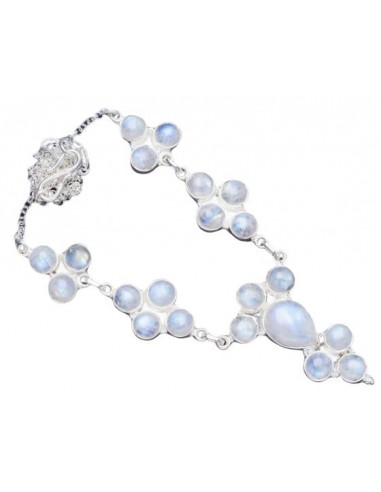 Collier Pierre de Lune Premium ''Flocons'' livraison et retour toujours gratuits