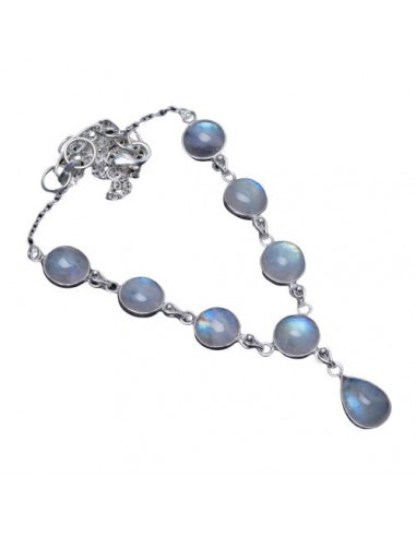 Collier Pierre de Lune et Argent  ''Mitra'' livraison et retour toujours gratuits