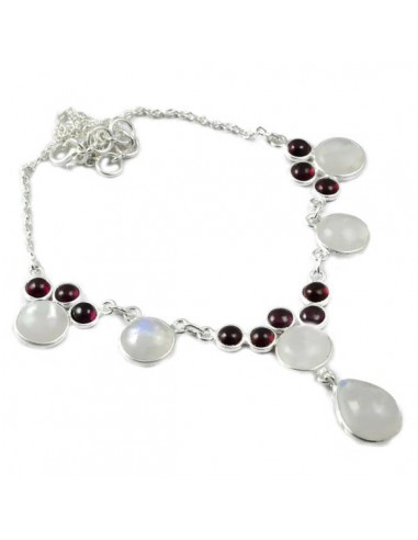 Collier Pierre de Lune et Rubellite ''Pourpre Amour'' prix