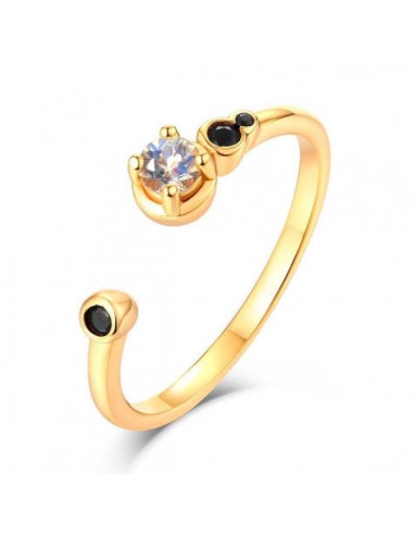 Bague Pierre de Lune Or Jaune "Oeil d'Onyx" vous aussi creer 