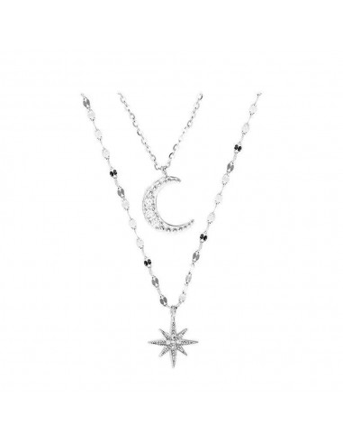 Collier Lune ''Nuit d'argent'' pas cher