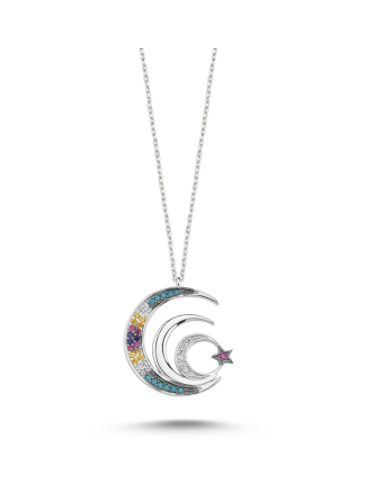 Collier Lune et Etoiles  ''Phases'' Par le système avancé 