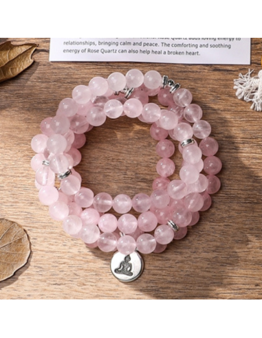 Bracelet Mala Tibétain Quartz Rose Bouddha Comment ça marche