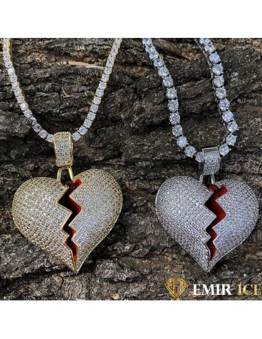 COLLIER PENDENTIF CŒUR BRISÉ™ : Heart Break français