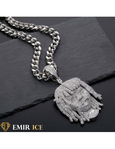 PENDENTIF LIL PUMP OR BLANC Par le système avancé 