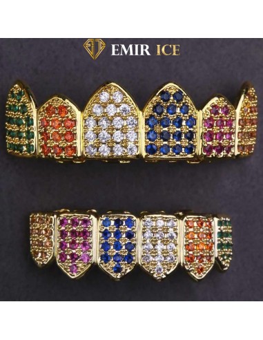 GRILLZ EMIR LUXURY RAINBOW OR JAUNE l'achat 