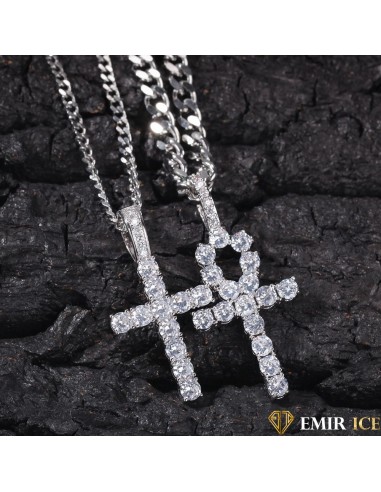 SET DE PENDENTIF CROIX OR BLANC outlet