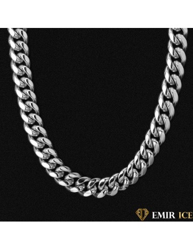 CHAINE CUBAN LINK OR BLANC - 18MM Comparez et commandez 