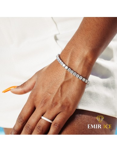 BRACELET EN DIAMANT TENNIS OR BLANC FEMME les ctes