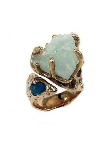 Bague Terra Aigue-Marine et Apatite bleue plus qu'un jeu 