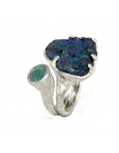 Bague Azurite et Grandidierite les ligaments